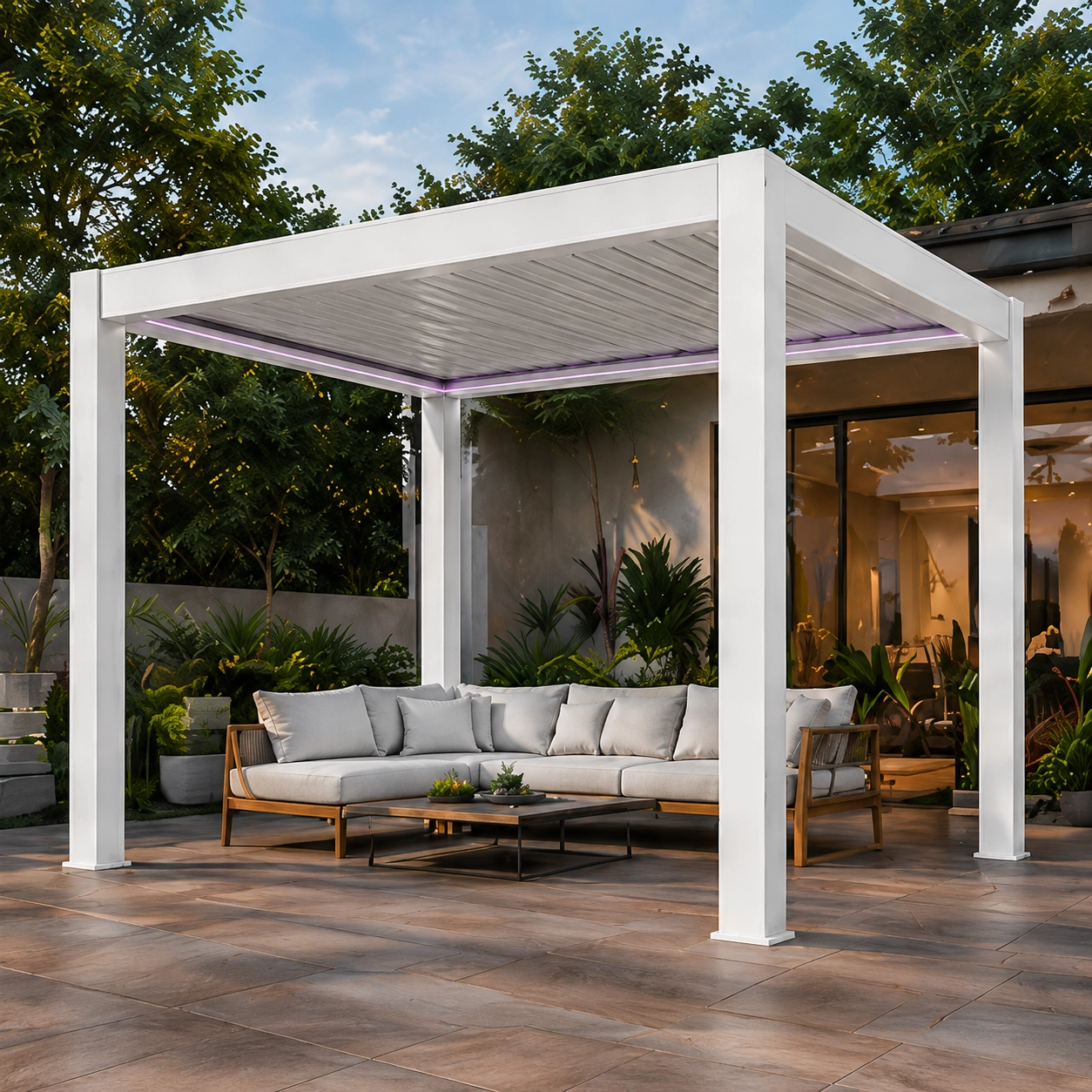 matt white pergola