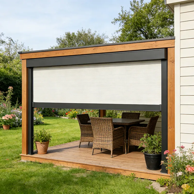 dark grey zip blind