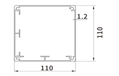 110x110mm post profile