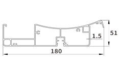180x51mm blade size 180x51mm blade size for aluminum pergola