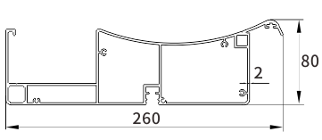 260x80mm blade size for aluminum pergola