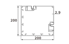 200x200mm post size for aluminum pergola